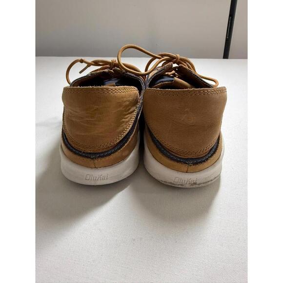 OluKai Kihi in Trench Blue/Tan Size 10 Boat Shoes - Picture 4 of 6